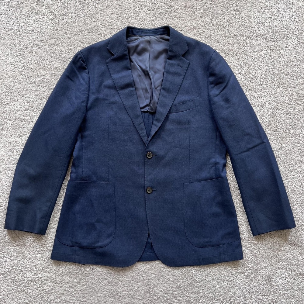 Suitsupply Havana Sport Coat Mens 54 Blue Wool Slim Fit Blazer Navy